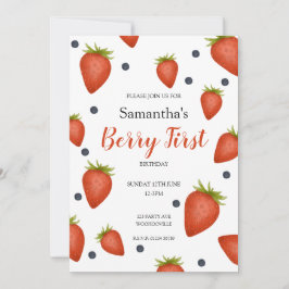 Berry First Birthday Inbjudningar