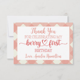 Berry First Birthday - kort - tack