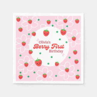 Berry First Birthday Napkins Pappersservett