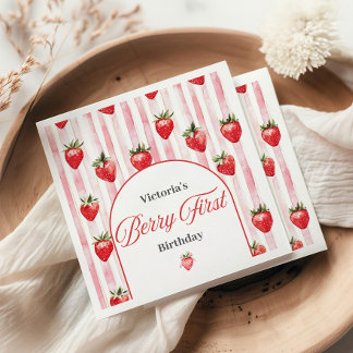 Berry First Birthday Napkins Pappersservett