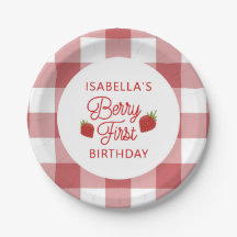 Berry First Birthday Papper Plate