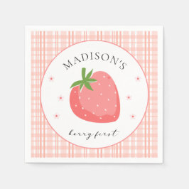 Berry First Birthday Pappersservett Strawberry Par