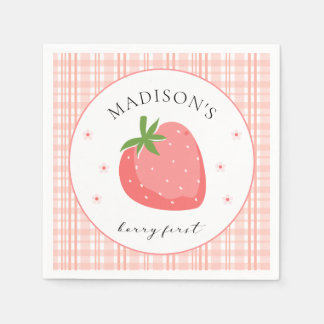Berry First Birthday Pappersservett Strawberry Par