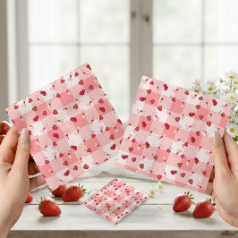 Berry First Birthday Red Gingham Bows