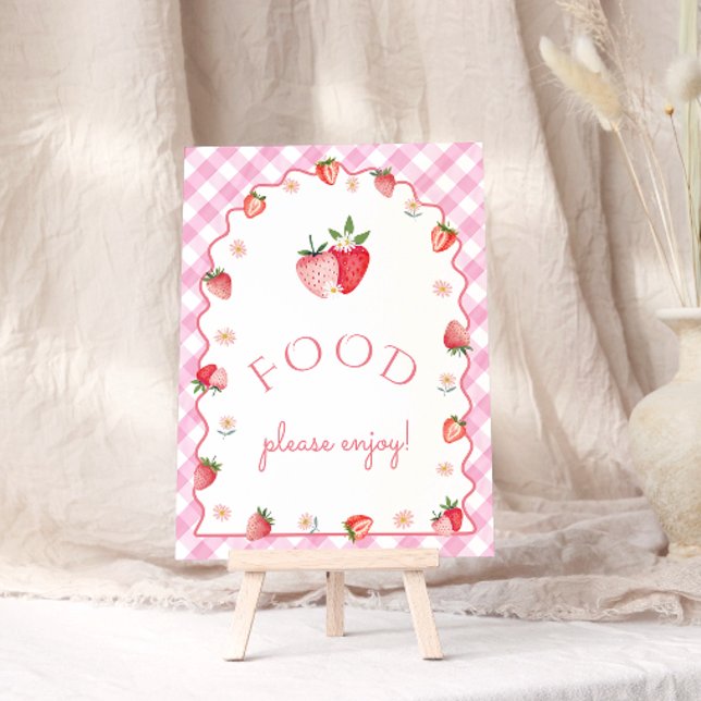 Berry First Birthday Strawberry Food Poster (Skapare uppladdad)