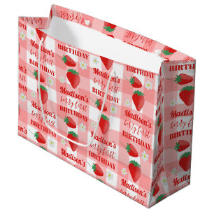 Berry First Birthday Strawberry Första Namn 1:a