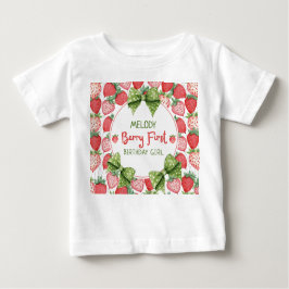 Berry First Birthday Strawberry Party T Shirt