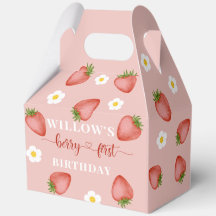 Berry First Birthday Temaparty Boxes