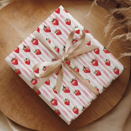Berry First Birthday Wrapping Papper Presentpapper