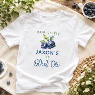 Berry First Blåbär 1-års födelsedagsfest T Shirt