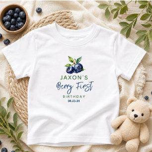 Berry First Blåbär 1-års födelsedagsfest T Shirt