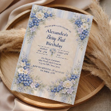 Berry First Blue Garden Party 1st Birthday