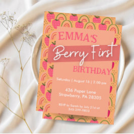 Berry First Födelsedagsfest, första födelsedagen Inbjudningar