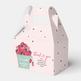 Berry First Födelsedagsfest inbjudan Strawberry Presentaskar