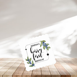 Berry First | Första födelsedag | Blåbär | Minimib Underlägg Papper