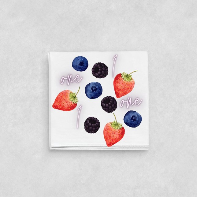 Berry First | Första födelsedag | Blandad berry |  Pappersservett (Skapare uppladdad)