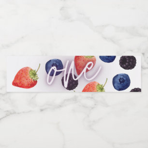 Berry First   Första födelsedag   Blandad berry    Vattenflaskor Etikett