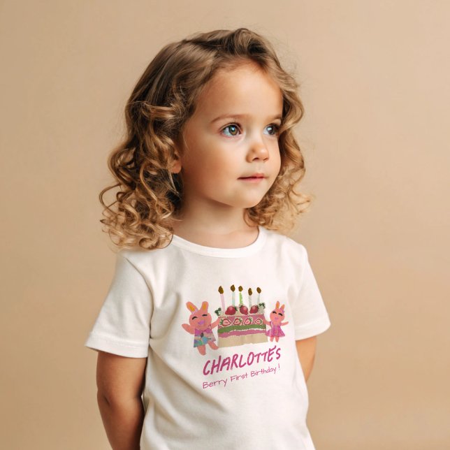 Berry First Grattis på födelsedagen Bunnies och Ca T Shirt (Skapare uppladdad)