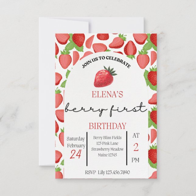 Berry First Inbjudan (Framsida)