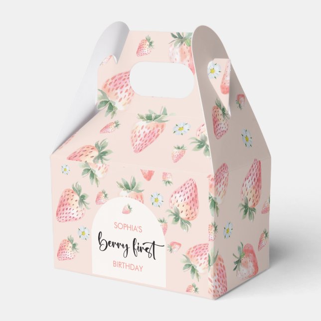 Berry first jordgberry barns födelsedag presentaskar (Framsidan Sidan)