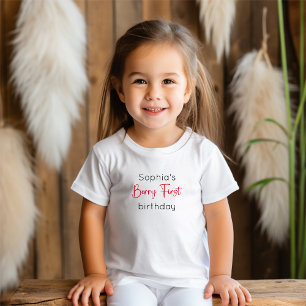 Berry First Jordgubbs 1:a födelsedagsbaby T-shirt