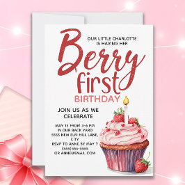 Berry First Jordgubbskupong 1-årsdag Inbjudningar