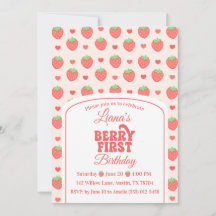 Berry First | Jordgubbstjejens 1-års födelsedagsfe