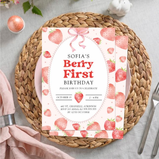 Berry First Red Strawberry 1:a sommaren Inbjudningar (Skapare uppladdad)