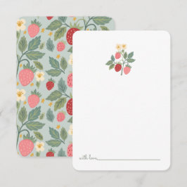 Berry First Strawberry Bouquet Birth Time Capsule Tack Kort