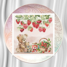 Berry First Strawberry och Bear Birthday Pappersservett
