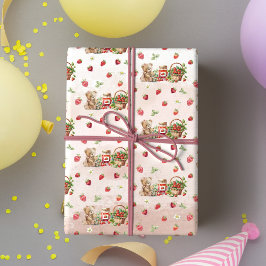 Berry First Strawberry och Bear Birthday Presentpapper