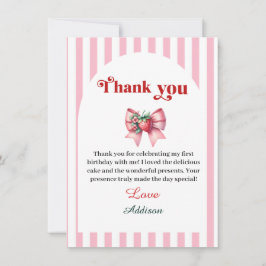 Berry First Strawberry och Bow Tack Kort