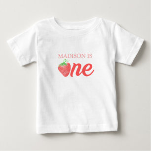 Berry First Strawberry ONE 1st Birthday Party T Shirt