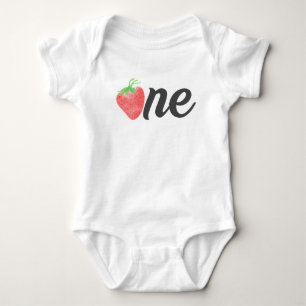 Berry First Strawberry ONE Girl's 1st Birthday T Shirt