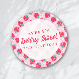 Berry FirSweetst Birthday Strawberry Daisy Runt Klistermärke