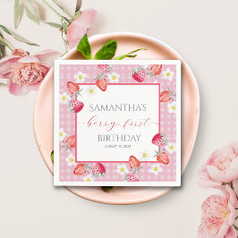 Berry Första 1:a födelsedag Papper plåt Pappersservett