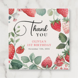 Berry Första Blommigten 1:a födelsedagen Gåvor Etiketter