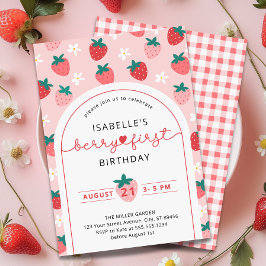 Berry Första födelsedag 1-års födelsedag Inbjudningar