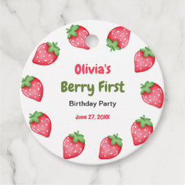 Berry Första Födelsedag Jordgubb 1:a Födelsedag Gåvor Etiketter