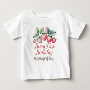 Berry Första Födelsedag Jordgubb En Söt Berry T Shirt