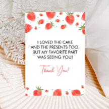 Berry Första Födelsedag Tackkort