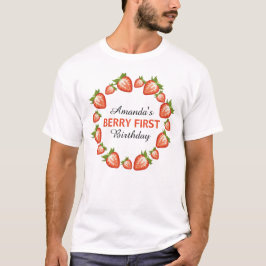 Berry Första födelsedagen Berry Girl Red Strawbär T Shirt
