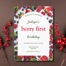 Berry första fotoinbjudan på födelsedag