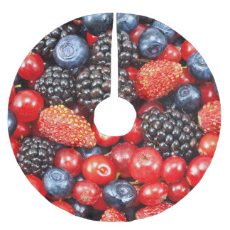 Berry-Fresh Background Mosaic Julgransmatta Borstad Polyester