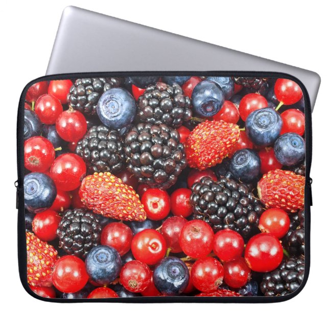 Berry-Fresh Background Mosaic Laptop Fodral (Framsidan)