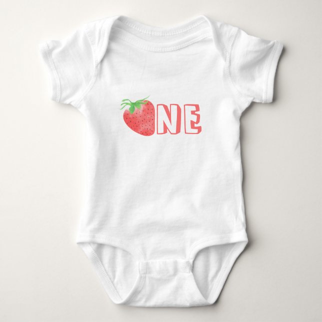 Berry Girl's First Birthday ONE T Shirt (Framsida)