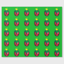 Berry God jul Grönt Wrapping Papper Presentpapper