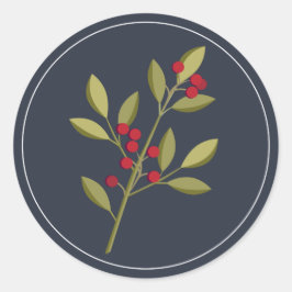 Berry God jul kuvert Seal Runt Klistermärke