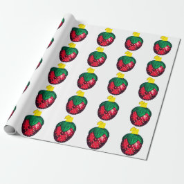 Berry God jul White Wrapping Papper Presentpapper