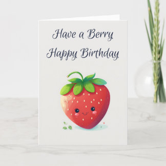Berry Grattis på födelsedagen | Jordgubbskort Tack Kort